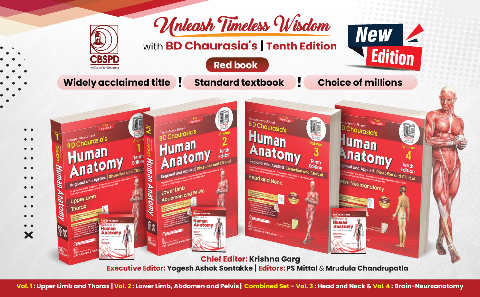 BD Chaurasias Human Anatomy 10th Edition 4 Volume Set
