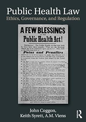 Public Health Law Ethics Governance and Regulation