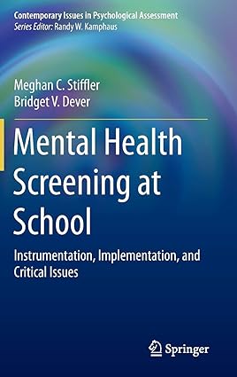 Mental Health Screening at School Instrumentation Implementation and Critical Issues