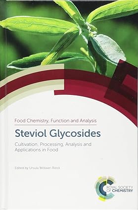 Steviol Glycosides Cultivation Processing Analysis and Applications in Food