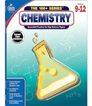 Carson Dellosa The 100 Series Grades 9 12 Chemistry Workbook Periodic Table, Atomic Structure, Scientific Notation Crossword Puzzles  More Workbook for High School Science