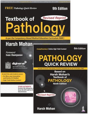 Textbook of Pathology with Free Pathology Quick Review 9th Edition – Complete Pathology Learning in One Package For medical students across South Asia and beyond, Harsh Mohan's Textbook of Pathology 9th Edition needs no introduction. It is one of the most widely used and trusted pathology textbooks in MBBS education — comprehensive, clearly written, and updated across every edition to reflect the evolving science of disease. The 9th edition takes that legacy further by including a free Pathology Quick Review booklet, giving you both in-depth learning and fast-access revision in a single purchase. Whether you are working through pathology for the first time or preparing intensively for your professional examinations, this combination package is one of the most practical additions to any collection of medical textbooks for MBBS and postgraduate learners. What Does Harsh Mohan's Textbook of Pathology 9th Edition Cover? This edition delivers comprehensive coverage of both general and systemic pathology, structured to align with standard MBBS pathology syllabi. The content moves logically from fundamental cellular mechanisms through to organ-specific disease, ensuring that you build understanding progressively rather than encountering concepts in isolation. Topics covered include: Cell injury and adaptation — cell death, apoptosis, necrosis, intracellular accumulations, and pathological calcification Inflammation and healing — acute and chronic inflammation, granulomatous inflammation, repair, and regeneration Circulatory disturbances — oedema, hyperaemia, thrombosis, embolism, infarction, and shock Immune pathology — hypersensitivity reactions, autoimmune diseases, immunodeficiency, and amyloidosis Neoplasia — tumour biology, classification, carcinogenesis, spread, and grading and staging Infectious and environmental disease pathology Systemic pathology — cardiovascular, respiratory, renal, gastrointestinal, hepatic, endocrine, and reproductive systems Haematopathology — anaemias, leukaemias, lymphomas, and bleeding disorders Musculoskeletal pathology — bone tumours, osteoporosis, Paget's disease, osteoarthritis, rheumatoid arthritis, crystal arthropathies, and soft tissue tumours — essential for those also consulting orthopedic surgery books Nervous system pathology and skin pathology The musculoskeletal and immune pathology chapters are particularly rich for rheumatology and orthopedic learners, covering the cellular mechanisms behind joint inflammation, crystal deposition disease, connective tissue disorders, and bone pathology with genuine clinical depth. Who Should Use Harsh Mohan's Textbook of Pathology? This textbook has earned its place as the go-to pathology resource across a wide range of learners in the medical and allied health fields. It is the right book for: MBBS students in their second and third professional years — it forms an essential pillar of your MBBS books collection and is particularly valued for its clarity on topics that other textbooks can make unnecessarily complex Physiotherapy students who need a solid understanding of the pathological basis of musculoskeletal, inflammatory, and neuromuscular conditions — a natural complement to your physiotherapy books Orthopedic trainees who want comprehensive bone and joint pathology, soft tissue tumour classification, and fracture healing pathology alongside their orthopedic surgery books Rheumatology students and residents who need thorough coverage of autoimmune pathology, synovial disease, crystal arthropathy, and connective tissue disorders at a mechanistic level Doctors preparing for postgraduate exams — including FCPS Part 1, USMLE, and other professional qualifying examinations where pathology is high-yield Anyone building a dependable, career-relevant library of healthcare education resources Clinical and Educational Benefits Written for the Way Medical Students Actually Learn One of Harsh Mohan's most distinctive strengths is the writing style — clear, systematic, and logically structured without being simplistic. Unlike some pathology anatomy books and reference texts that assume prior specialist knowledge, this textbook meets undergraduate students at their level and builds complexity progressively. That makes it both an effective learning tool and a reliable revision resource throughout your medical training. The Bonus Quick Review — A Complete Revision Companion Included The free Pathology Quick Review booklet included with the 9th edition adds genuine value beyond what a standalone textbook provides. It distils the key facts, definitions, and exam-critical points from the main text into a portable, high-yield format — giving you a fast-access revision tool that works seamlessly alongside the full textbook for a complete learning package. Strong Clinical Relevance Throughout The 9th edition maintains the clinical focus that has always distinguished this textbook. Pathological mechanisms are consistently linked to clinical presentations, laboratory findings, and diagnostic implications — making it a natural companion to clinical medicine books and surgery books as you move through clinical training. Practical Learning Advantages This combined package is designed for both thorough learning and efficient exam preparation. Key practical strengths include: Full textbook coverage of general and systemic pathology across all major MBBS topics Free Pathology Quick Review booklet included — high-yield revision in a compact format Full-colour histopathology images, gross pathology photographs, and schematic diagrams throughout Structured chapter organisation aligned with standard MBBS pathology syllabi Clear definitions, classifications, and summary tables for fast information retrieval Updated 9th edition content reflecting current advances in molecular pathology and clinical practice Key Features of Textbook of Pathology with Pathology Quick Review 9th Edition ✅ Comprehensive general and systemic pathology coverage for MBBS and postgraduate learners ✅ Free Pathology Quick Review booklet included with the main textbook ✅ Full-colour histopathology and gross pathology images throughout ✅ Updated 9th edition content with revised chapters and current pathological knowledge ✅ Clear, student-friendly writing that builds understanding progressively ✅ Detailed musculoskeletal, immune, and connective tissue pathology for orthopedic and rheumatology learners ✅ Ideal complement to MBBS books and other core curriculum resources ✅ Trusted across South Asian and international MBBS programmes for multiple editions Frequently Asked Questions (FAQ) Is Harsh Mohan's Textbook of Pathology good for MBBS students? Absolutely. It is one of the most consistently recommended pathology textbooks across MBBS programmes in South Asia and is widely used internationally as well. The writing style is clear and accessible, the content is well-aligned with standard MBBS syllabi, and the addition of the free Quick Review booklet makes it an especially complete package for professional examination preparation. What is included in the Pathology Quick Review booklet? The Quick Review booklet is a concise, high-yield companion that summarises the key facts, classifications, and exam-critical points from the main textbook. It is designed for use during the final revision phase — when you need to reinforce and consolidate what you have already learned rather than work through detailed explanations again. Together, the two volumes cover both deep learning and efficient exam-ready revision. How does this compare to Robbins Basic Pathology? Both are excellent undergraduate pathology textbooks. Harsh Mohan's Textbook of Pathology tends to be particularly popular in South Asian medical institutions for its writing style and syllabus alignment. Robbins Basic Pathology is widely used globally and has a stronger international exam focus. Many students keep both — using Harsh Mohan for thorough learning and Robbins for international exam preparation. The choice ultimately depends on your curriculum and examination requirements. Is this book useful for physiotherapy students? Yes, particularly the musculoskeletal, inflammatory, and neuromuscular pathology sections that are directly relevant to physiotherapy clinical practice. The clear explanations of tissue injury, repair, inflammation, and specific joint diseases make it a practical addition alongside your physiotherapy books for building pathological understanding that informs patient management. Is this book relevant for orthopedic and rheumatology trainees? Definitely. The bone pathology, joint disease, crystal arthropathy, and connective tissue disorder coverage are detailed and clinically grounded. Orthopedic trainees will find the bone tumour and fracture healing sections particularly useful alongside their orthopedic surgery books. For rheumatology trainees, the immune pathology and musculoskeletal disease chapters provide strong mechanistic foundations for understanding inflammatory and autoimmune conditions. Final Verdict – Why Harsh Mohan's Textbook of Pathology 9th Edition Is the Smart Choice for MBBS and Beyond Few pathology textbooks deliver the combination of clarity, completeness, and exam-readiness that Harsh Mohan's Textbook of Pathology 9th Edition offers — and none come with a free revision companion included in the package. This edition is not just a textbook. It is a complete pathology learning system that takes you from first encounter to exam-ready in a single purchase. Whether you are completing your core MBBS books, building a reliable set of healthcare education resources, or looking for a pathology foundation to complement your surgery books and clinical medicine books — this edition is one of the most complete and cost-effective pathology investments available. Textbook of Pathology Free Pathology Quick Review 9th Edition